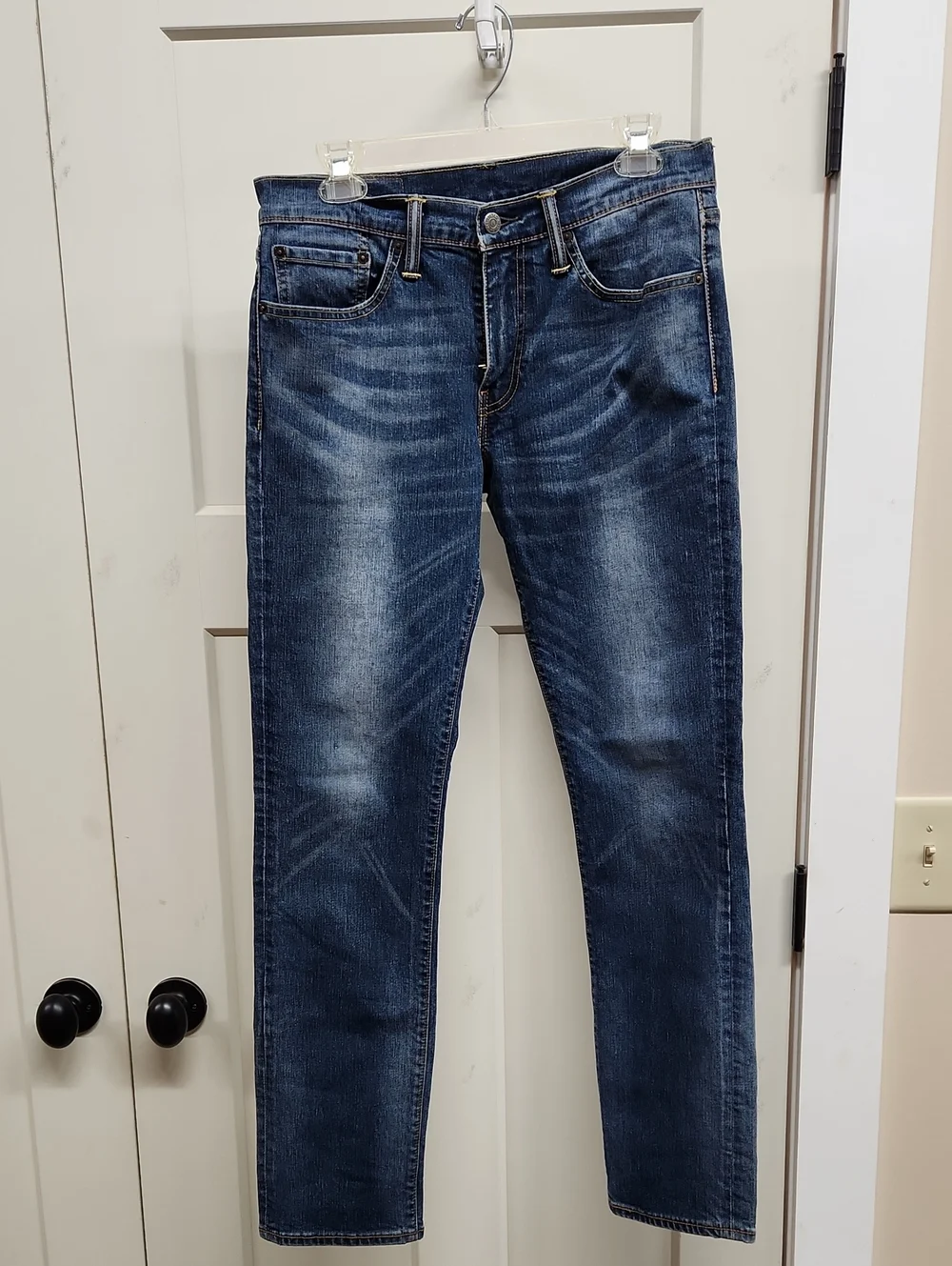 Levi's Slim Straight Dark Blue Washed Jeans